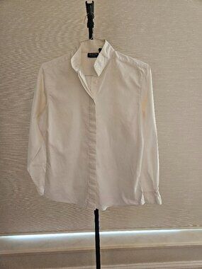 Dover Saddlery White Long Sleeve Button up fitted shirt size 38 or medium